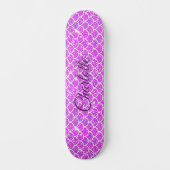 Voeg Naam of Tekst toe, Paarse Mauve Zeemeerminnen Persoonlijk Skateboard (Voorkant)