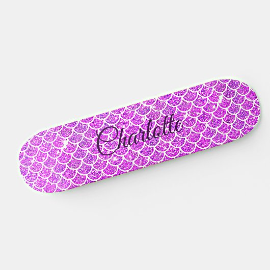 Voeg Naam of Tekst toe, Paarse Mauve Zeemeerminnen Persoonlijk Skateboard