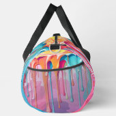 Voeg naam Paint Drips Pink Aqua Blue Sinaasappel Plunjezak (Rechts)