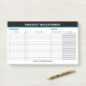 Voeg Naam Project Mijlpalen Tracker Plaknotities T Post-it® Notes (Op bureau)