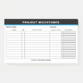 Voeg Naam Project Mijlpalen Tracker Plaknotities T Post-it® Notes (Voorkant)