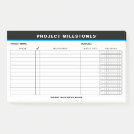 Voeg Naam Project Mijlpalen Tracker Plaknotities T Post-it® Notes