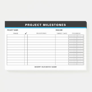 Voeg Naam Project Mijlpalen Tracker Plaknotities T Post-it® Notes