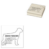 Voeg naam retouradres toe Hond Rottweiler Rubberstempel (Gestempeld)