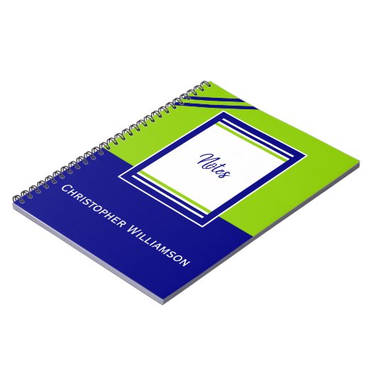 Voeg naam strepen blauw en groen toe notitieboek (Linkerzijde)