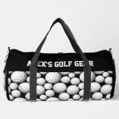 Voeg naam tekst, Alex's Golf Gear Duffle Bag Plunjezak (Voorkant)