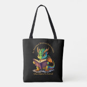 Voeg naam tekst, avontuur onvergetelijk, draken tote bag (Achterkant)