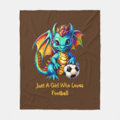 Voeg Naam Tekst - Dragon - Een meisje dat houdt va Fleece Deken (Voorkant)