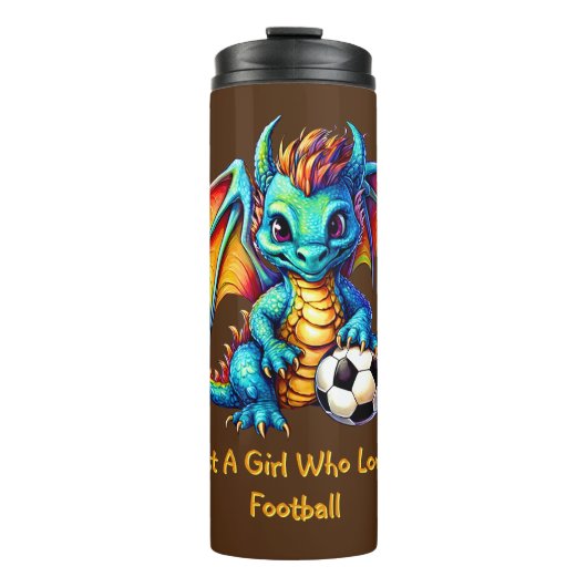 Voeg Naam Tekst - Dragon - Een meisje dat houdt va Thermosbeker (Voorkant)