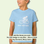 Voeg Naam/Tekst fietssnelheid Rider Racer White to T-shirt