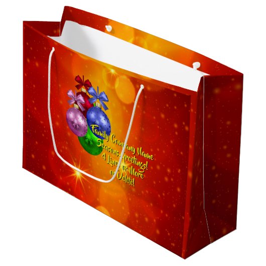 Voeg Naam Tekst Overeenkomend Kerstmis Groot Cadeauzakje (Voorkant Gekanteld)
