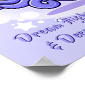 Voeg Naam Tekst Toe, Blauwe Baby Octopus in Bel in Poster (Hoek)