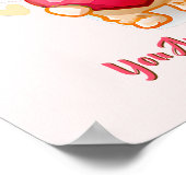 Voeg Naam Tekst Toe Gouden Retriever Puppy Hart Kr Poster (Hoek)