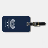 Voeg naam tennisclub en retouradres Navy Blue toe Bagagelabel (Voorkant horizontaal)