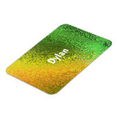 Voeg Naam tinten van Groen & Geel Premium Magneet (Linkerzijde)