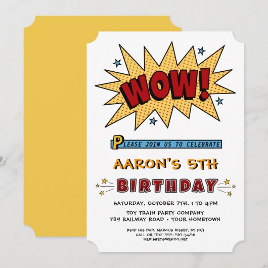 Voeg naam toe 5TH of een uitnodiging voor een verj (Voorkant / Achterkant)