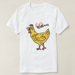 Voeg Naam toe aan kippen Verjaardagscadeau, kippen T-shirt