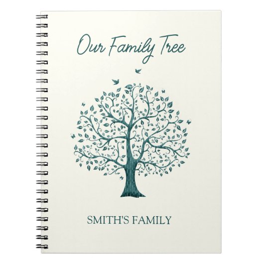 Voeg naam toe aan onze Roots Family Tree Design Notitieboek (Voorkant)