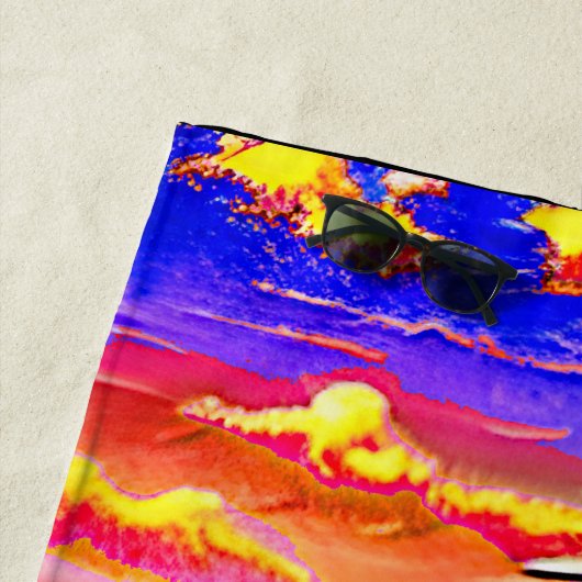 Voeg Naam toe, Abstracte, stijlvolle, piraatverzen Strandlaken (In situ)