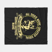 Voeg naam toe, alle honden die gelijk Creëer zijn  Fleece Deken (Voorkant (Horizontaal))