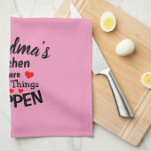 Voeg naam toe Alle tekst grootmas Kitchen Sweet wi Theedoek (Quarter Fold)