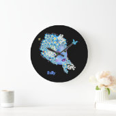 Voeg naam toe Bloem Fee klok, meisjesachtig mooie  Grote Klok (Huis)