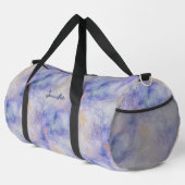 Voeg naam toe Blue Mauve Gold Marbled Duffle Bag Plunjezak (Rechterhoek)