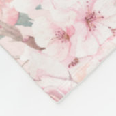 Voeg naam toe Boho Pink Green White florals Fleece Deken (Hoek)