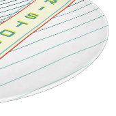 Voeg naam toe Cool Modern White & Blauwgroen Elect Snijplank (Hoek)