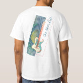 Voeg naam toe Cool Modern White & Blauwgroen Elect T-shirt (Achterkant)