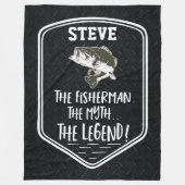 Voeg naam toe De visser De mythe De legende Vist Fleece Deken (Voorkant)
