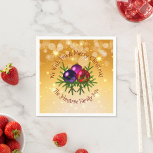 Voeg naam toe die overeenkomt met Kerstmis op Gold Servet