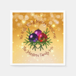 Voeg naam toe die overeenkomt met Kerstmis op Gold Servet