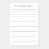 Voeg Naam toe - Eenvoudige kalligrafie met lijnen  Post-it® Notes (Voorkant)
