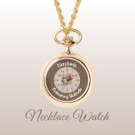 Voeg naam toe floral introvert solitude brown horloge<br><div class="desc">Dit prachtige kettingen horloge, is ideaal voor introverte mensen die hun "me time" koesteren. Met de kalmerende uitdrukking "Embracing Solitude" is dit stuk meer dan alleen een tijdwaarnemer - het is een stijlvolle verklaring van zelfzorg. Versierd met een delicaat bloemontwerp, voegt het een vleugje natuur toe aan je dagelijkse look....</div>