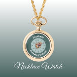 Voeg naam toe floral introvert solitude green horloge<br><div class="desc">Dit prachtige kettingen horloge, is ideaal voor introverte mensen die hun "me time" koesteren. Met de kalmerende uitdrukking "Embracing Solitude" is dit stuk meer dan alleen een tijdwaarnemer - het is een stijlvolle verklaring van zelfzorg. Versierd met een delicaat bloemontwerp, voegt het een vleugje natuur toe aan je dagelijkse look....</div>