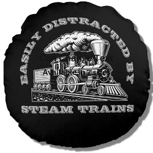 Voeg Naam toe geef gemakkelijk Vervormde de Traine Rond Kussen