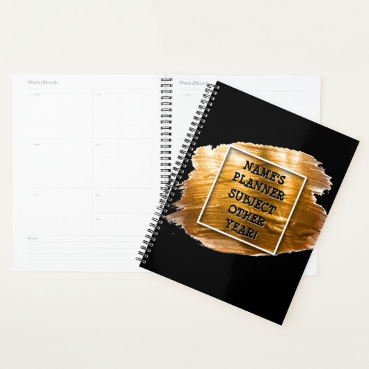 Voeg Naam toe geef Tekst Onderwerp 20xx Gold de Sl Planner (Display)