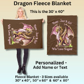 Voeg naam toe - gewoon een meisje dat van draken h fleece deken