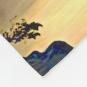 Voeg naam toe, Golden Blue Paarse Dragon bij zonso Fleece Deken (Hoek)