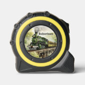 Voeg Naam toe - Green Steam Train on Bridge Rolmaat (Voorkant)