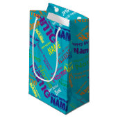Voeg naam toe, Happy Birthday Small Gift Bag Klein Cadeauzakje (Voorkant Gekanteld)