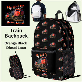 Voeg naam toe - Mijn soort Diesel Loco voor zware  Bedrukte Rugzak