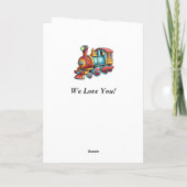 Voeg naam toe Personaliseer Steam Train Child Boy' Kaart (Achterkant)