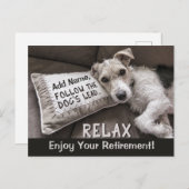 Voeg Naam toe Relax als de Oude Oude Oude Oude Oud Briefkaart (Voorkant / Achterkant)