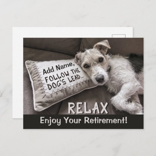 Voeg Naam toe Relax als de Oude Oude Oude Oude Oud Briefkaart (Voorkant / Achterkant)