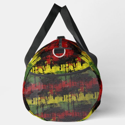 Voeg naam toe, Rood Geel Groen Zwart Verf Dripping Plunjezak (Rechts)
