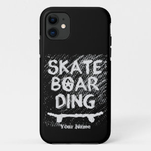 Voeg Naam toe Scratched Skateboarding Case-Mate iPhone Case