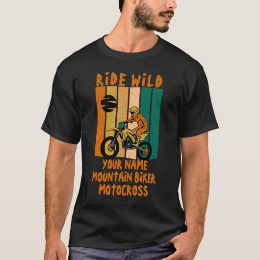 Voeg Naam toe Verander ALLE tekst met de Wilde Bik T-shirt (Voorkant)