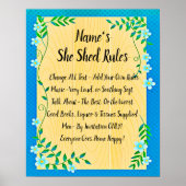 Voeg naam toe Verander alle tekst Ze Schuur Regel  Poster (Voorkant)